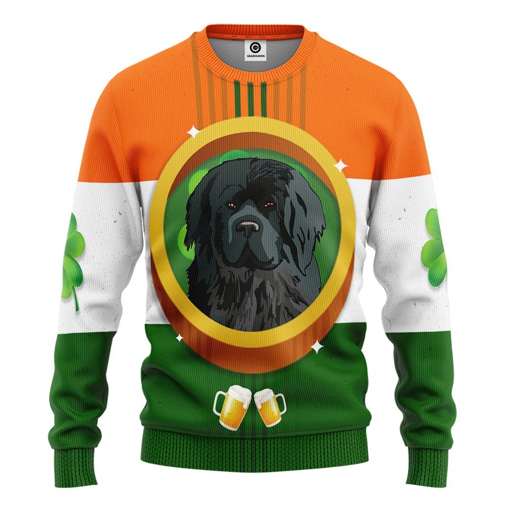 Gearhuman 3D St Patricks Day Newfoundland Tshirt Hoodie Apparel GB26025 3D Apparel Long Sleeve S