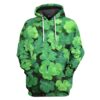 Gearhuman 3D St Patricks Day Shamrock Custom Tshirt Hoodie Apparel GW19026 3D Apparel Hoodie S