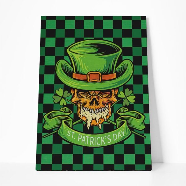 Gearhuman 3D St Patricks Day Skull Custom Canvas GW03033 Canvas 1 Piece Non Frame M