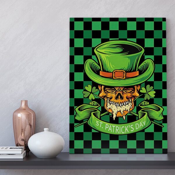 Gearhuman 3D St Patricks Day Skull Custom Canvas GW03033 Canvas