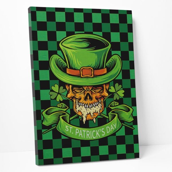 Gearhuman 3D St Patricks Day Skull Custom Canvas GW03033 Canvas