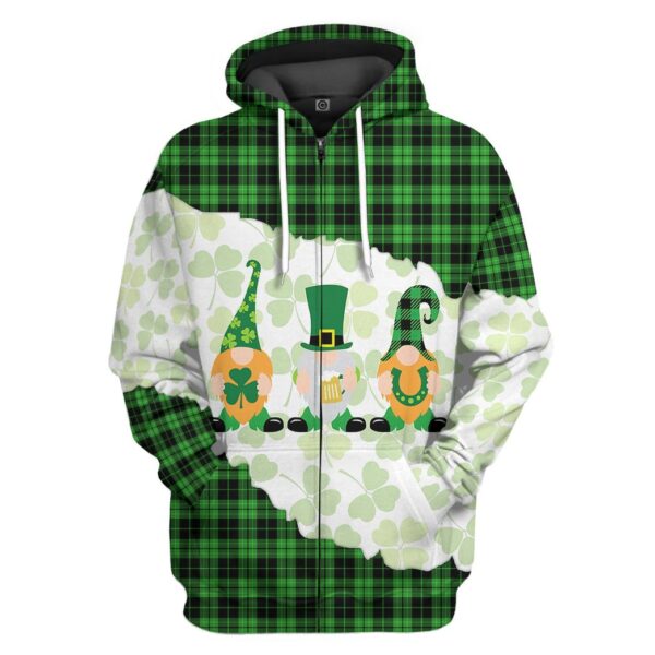 Gearhuman 3D St Patricks Day Tshirt Hoodie Apparel GB26029 3D Apparel Zip Hoodie S