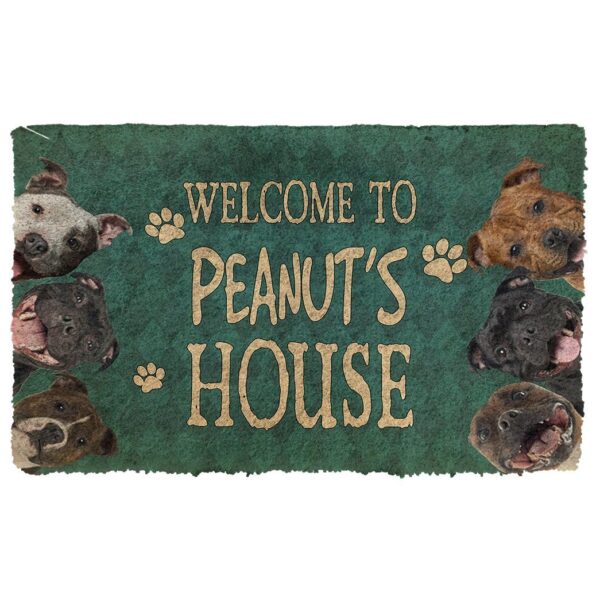 Gearhuman 3D Staffordshire Bull Terrier Welcome You Doormat GK290127 Doormat Doormat S(15,8''x23,6'')