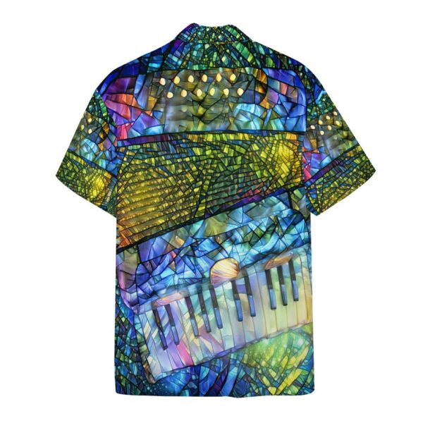 Gearhuman 3D Stained Glass Accordion Hawaii Shirt ZK2306211 Short Sleeve Shirt 