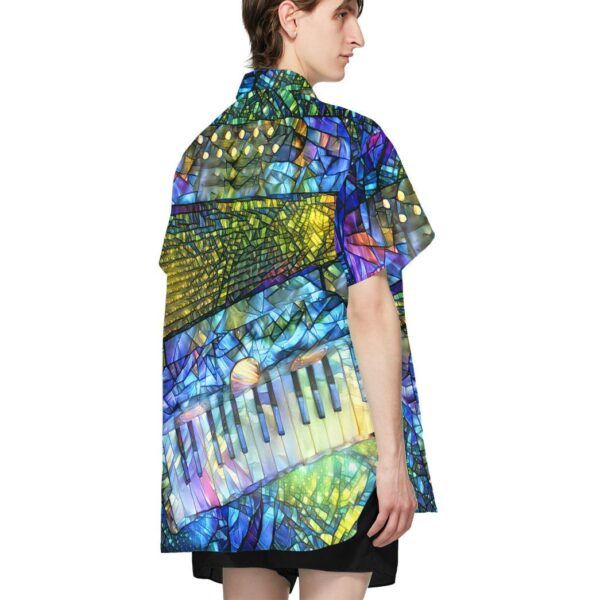 Gearhuman 3D Stained Glass Accordion Hawaii Shirt ZK2306211 Short Sleeve Shirt 