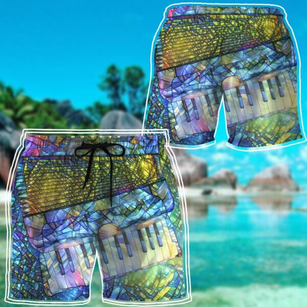 Gearhuman 3D Stained Glass Accordion Hawaii Shirt ZK2306211 Short Sleeve Shirt 