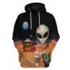 Gearhuman 3D Star Invaders Coffee Custom Fleece Hoodie Apparel GW10041 3D Custom Fleece Hoodies Hoodie S