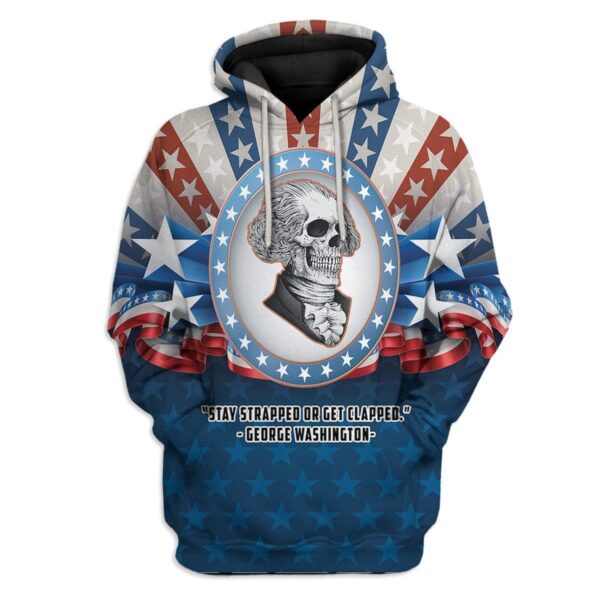 Gearhuman 3D Stay Strapped Or Get Clapped Custom T-Shirts Hoodie Apparel GM17021 3D Custom Fleece Hoodies Hoodie S 