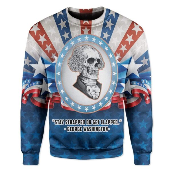 Gearhuman 3D Stay Strapped Or Get Clapped Custom T-Shirts Hoodie Apparel GM17021 3D Custom Fleece Hoodies Long Sleeve S