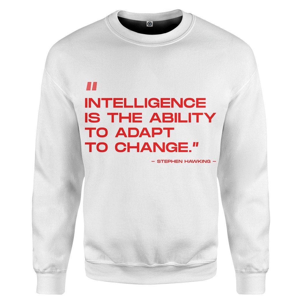 Gearhuman 3D Stephen Hawking Quote Custom Tshirt Hoodie Apparel GN16091 3D Apparel Long Sleeve S