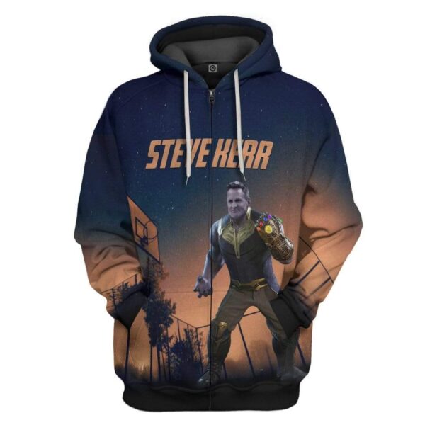 Gearhuman 3D Steve Ker Custom Hoodie Apparel GL18057 3D Custom Fleece Hoodies Zip Hoodie S 