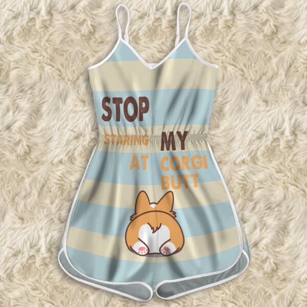 Gearhuman 3D Stop Staring At My Corgi Butt Custom Rompers GV21094 Rompers 