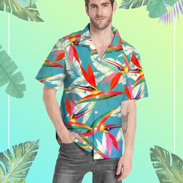 Gearhuman 3D Strelitzia Flower Hawaii Shirt ZC0306212 Hawai Shirt 