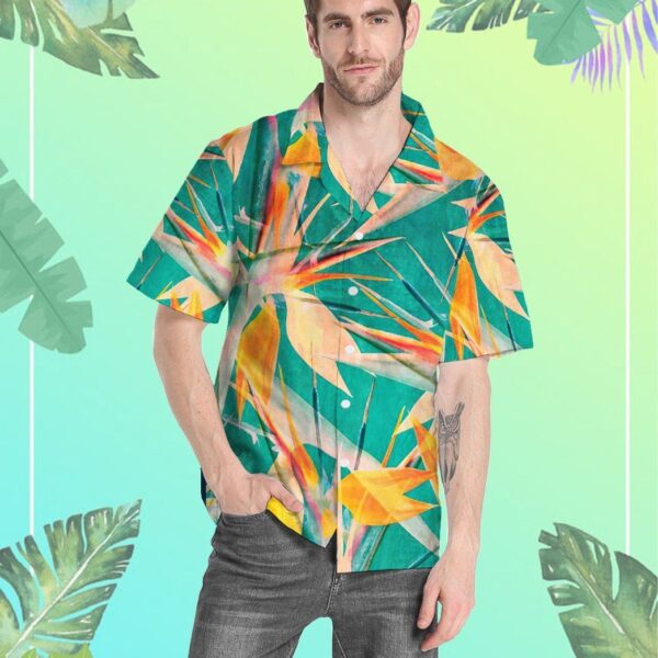 Gearhuman 3D Strelitzia Flower Hawaii Shirt ZC0306213 Hawai Shirt 