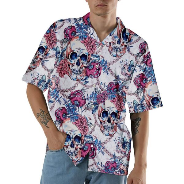 Gearhuman 3D Sugar Skull Hawaii Shirt ZZ2206213 Short Sleeve Shirt