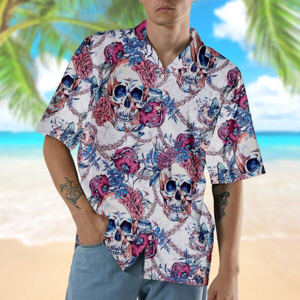 Gearhuman 3D Sugar Skull Hawaii Shirt ZZ2206213 Short Sleeve Shirt