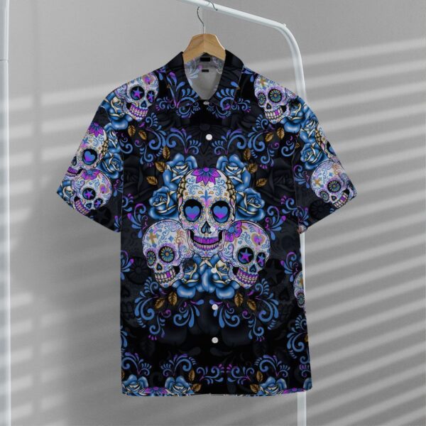 Gearhuman 3D Sugar Skull Hawaii Shirt ZZ2406211 Short Sleeve Shirt 