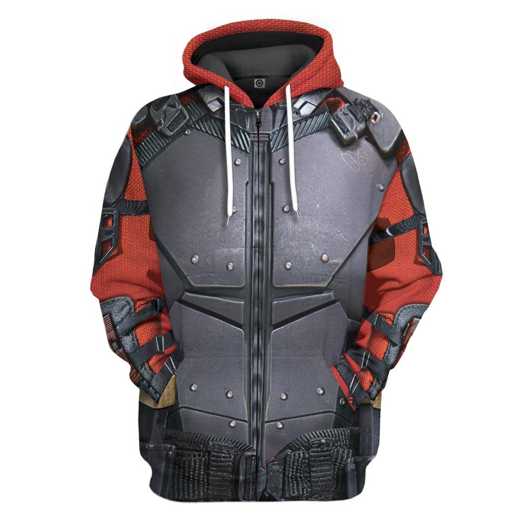 Gearhuman 3D Suicide Squad Deadshot Custom Hoodie Apparel GW29095 3D Apparel Zip Hoodie S