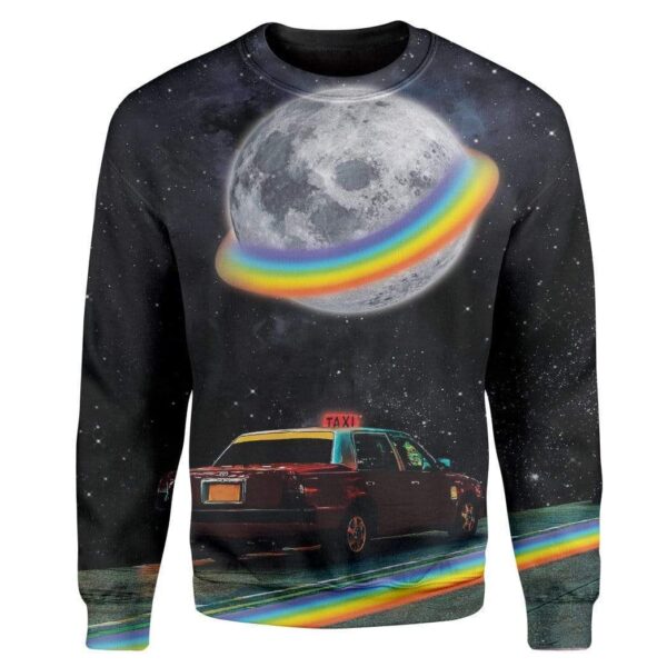 Gearhuman 3D Taxi To The Moon Custom T-Shirts Hoodies Apparel GA18026 3D Custom Fleece Hoodies Long Sleeve S 
