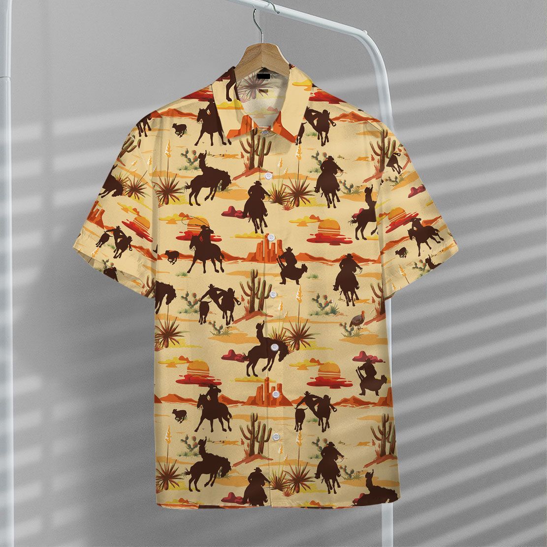 Gearhuman 3D Team Roping Desert Hawaii Shirt ZK2506218 Short Sleeve Shirt