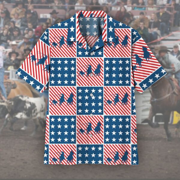 Gearhuman 3D Team Roping Hawaii Shirt ZK2506211 Short Sleeve Shirt