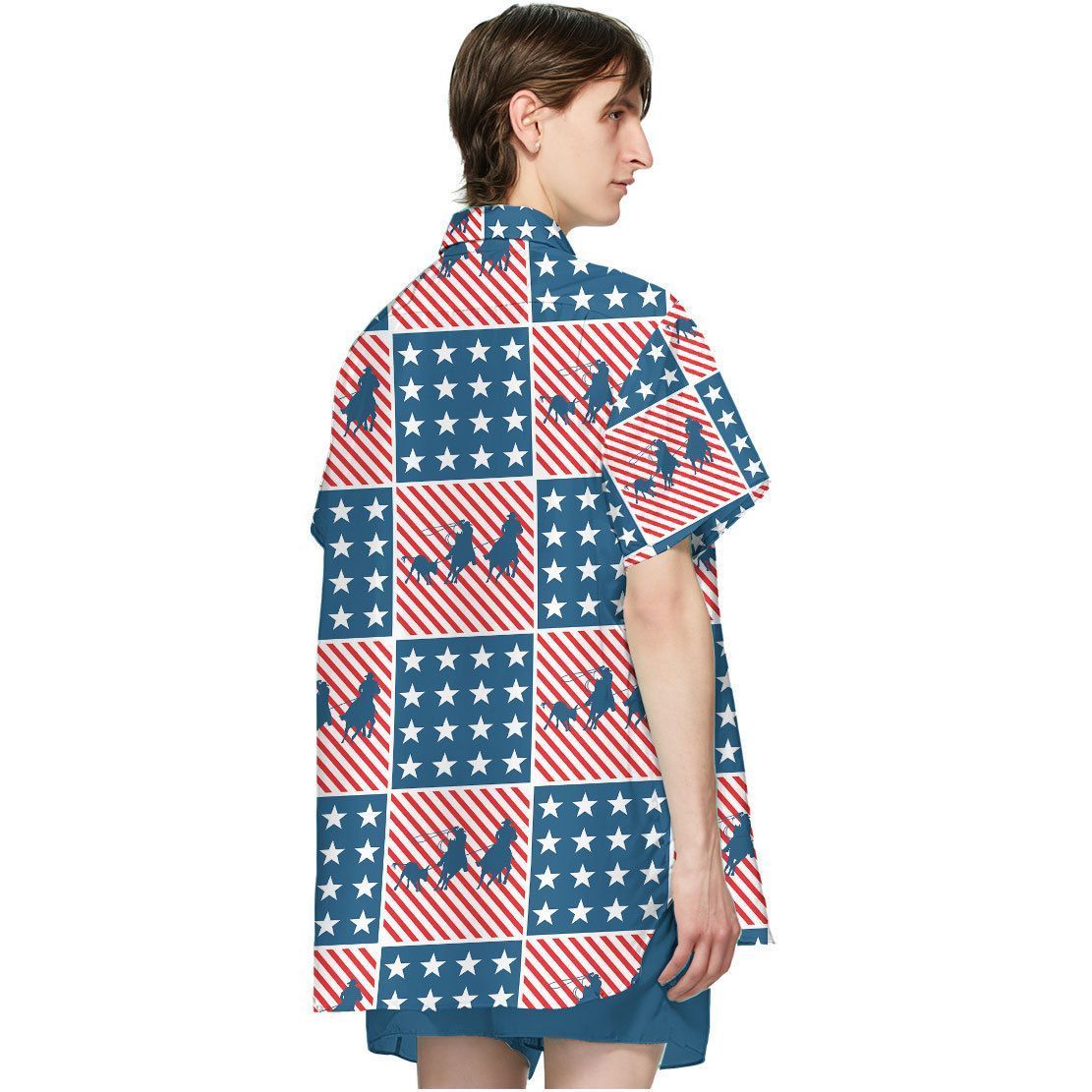 Gearhuman 3D Team Roping Hawaii Shirt ZK2506211 Short Sleeve Shirt