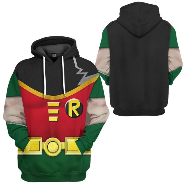 Gearhuman 3D Teen Titan Robin Cosplay Custom Tshirt Hoodie Apparel GK05011 3D Apparel 