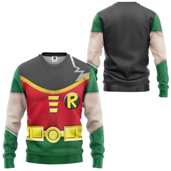 Gearhuman 3D Teen Titan Robin Cosplay Custom Tshirt Hoodie Apparel GK05011 3D Apparel