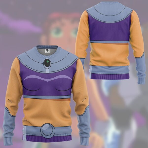 Gearhuman 3D Teen Titan Starfire Cosplay Custom Tshirt Hoodie Apparel GK05013 3D Apparel 