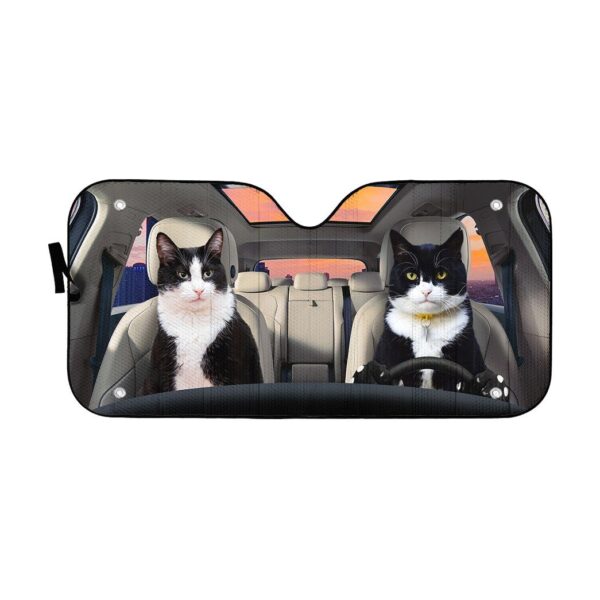 Gearhuman 3D Texudo Cat Auto Car Sunshade GV01031 Auto Sunshade 57''x27.5''