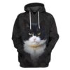Gearhuman 3D Texudo Cat Tshirt Hoodie Apparel GV08031 3D Apparel Hoodie S