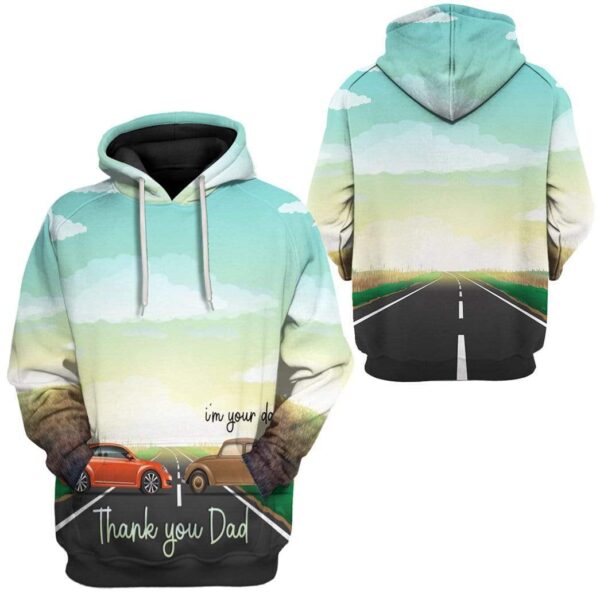Gearhuman 3D Thank you Dad Custom Hoodie Apparel GL20053 3D Custom Fleece Hoodies 