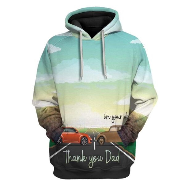 Gearhuman 3D Thank you Dad Custom Hoodie Apparel GL20053 3D Custom Fleece Hoodies Hoodie S 