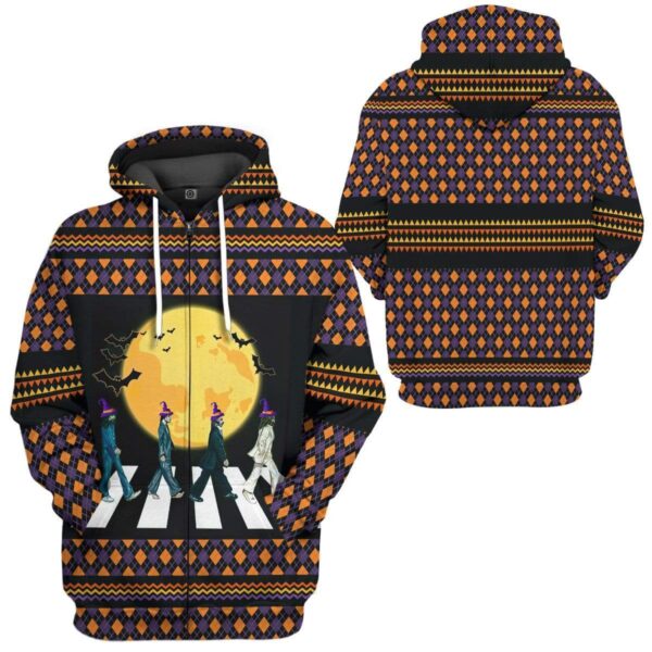 Gearhuman 3D The Beatles Halloween Abbey Road Custom Hoodie Apparel GV180810 3D Custom Fleece Hoodies 