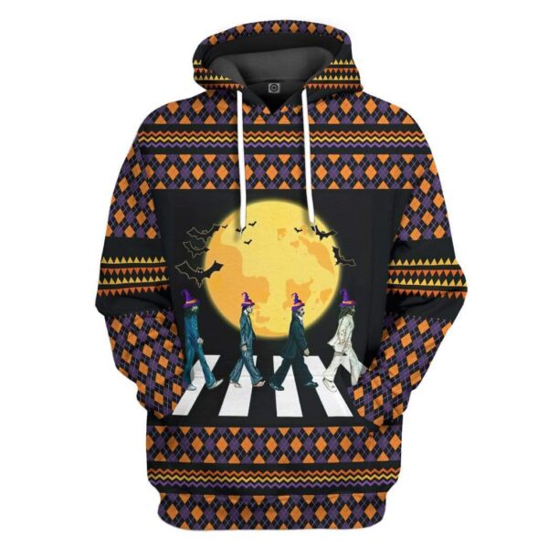 Gearhuman 3D The Beatles Halloween Abbey Road Custom Hoodie Apparel GV180810 3D Custom Fleece Hoodies Hoodie S 