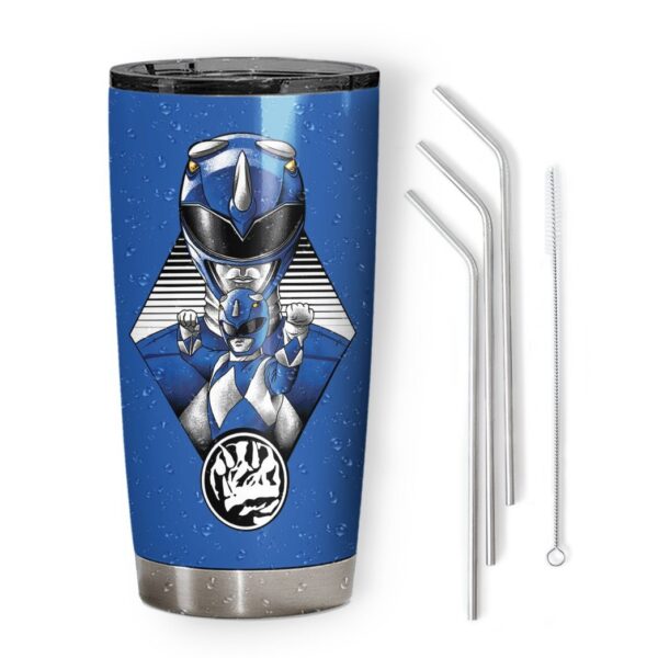 Gearhuman 3D The Blue Power Ranger Custom Design Vacuum Insulated Tumbler GL25086 Tumbler