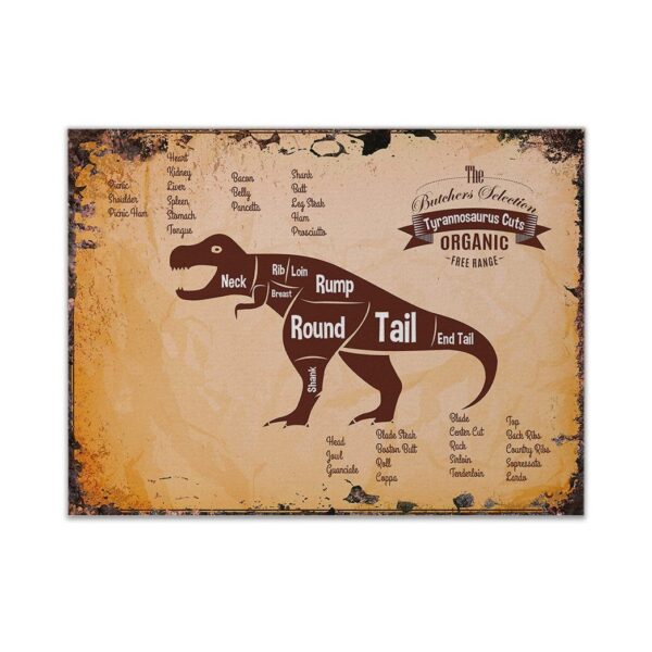 Gearhuman 3D The Butcher Selection Tyrannosaurus Cuts Custom Canvas GW020315 Canvas 1 Piece Non Frame M