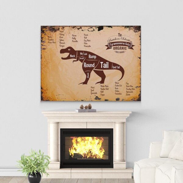 Gearhuman 3D The Butcher Selection Tyrannosaurus Cuts Custom Canvas GW020315 Canvas