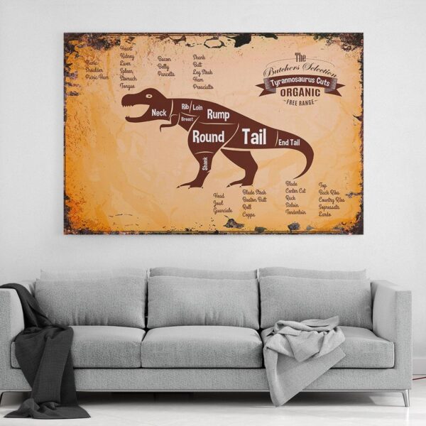 Gearhuman 3D The Butcher Selection Tyrannosaurus Cuts Custom Canvas GW020315 Canvas
