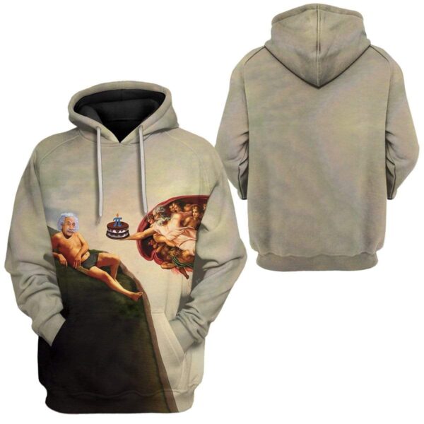 Gearhuman 3D The Creation Of Pi Custom Fleece Hoodie Apparel GM27024 3D Custom Fleece Hoodies