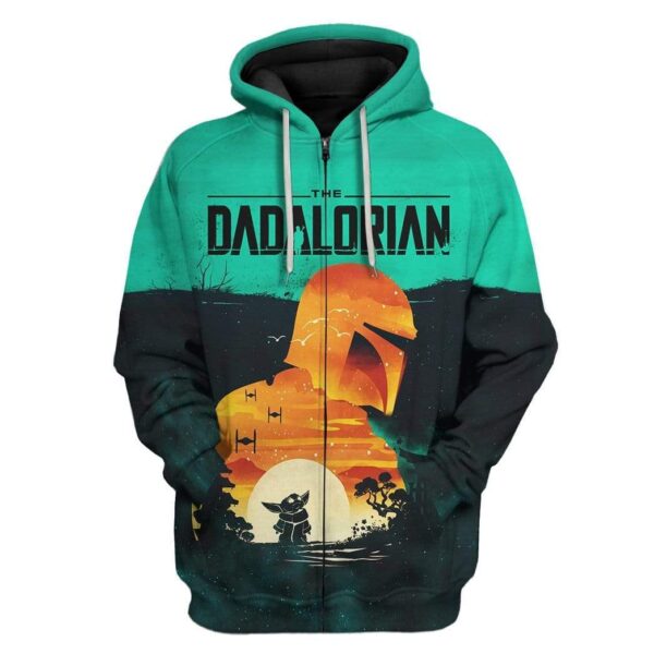 Gearhuman 3D The Dadalorian This Is The Way Custom Hoodie Apparel GW21059 3D Custom Fleece Hoodies Zip Hoodie S