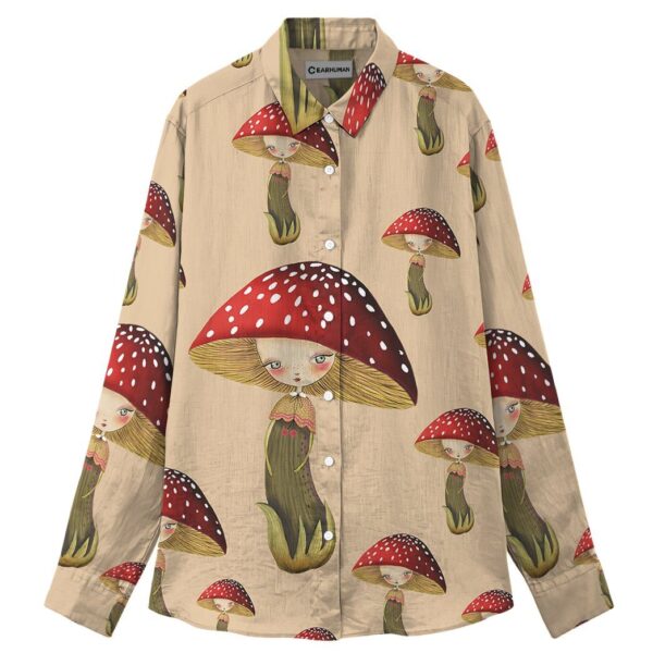 Gearhuman 3D The Girl Linen Shirt For Woman GV300914 Linen Shirt Linen Shirt S 