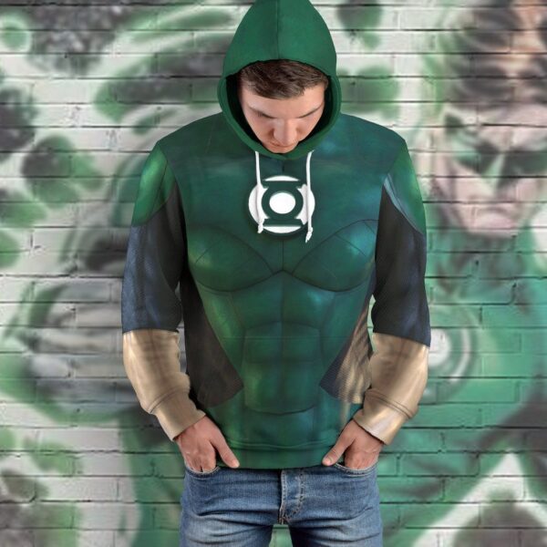 Gearhuman 3D The Green Lantern Custom Hoodie Apparel GW24097 3D Apparel