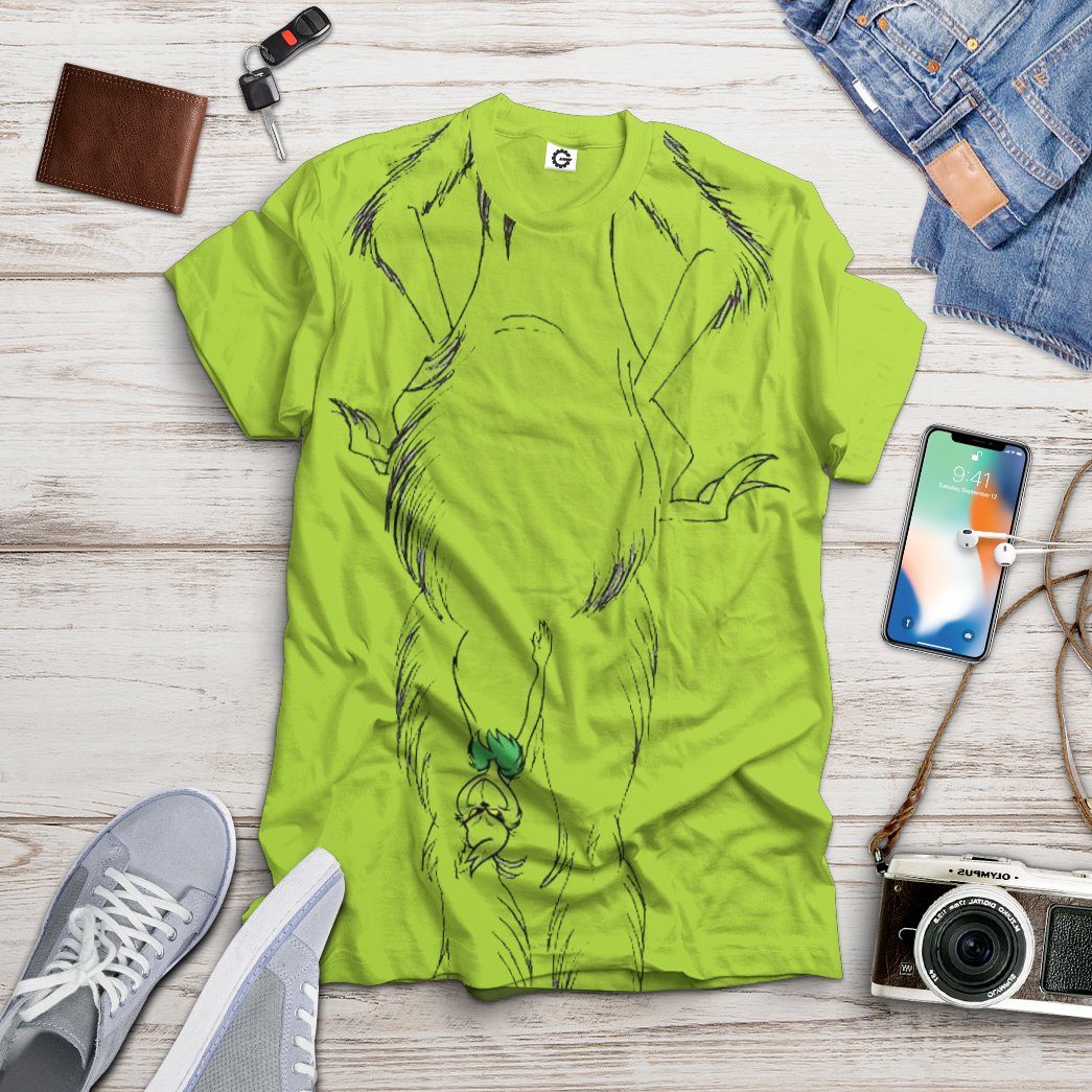 Gearhuman 3D The Grinch Custom Tshirt Apparel GW121011 3D T-shirt