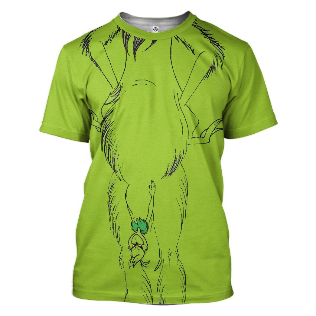 Gearhuman 3D The Grinch Custom Tshirt Apparel GW121011 3D T-shirt T-Shirt S