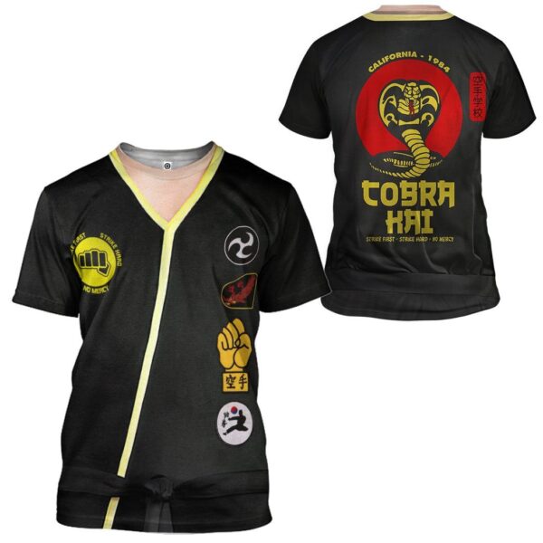 Gearhuman 3D The Karate Kid Cobra Kai Japan Taekwondo Uniform Custom Tshirt Apparel GN21093 3D T-shirt