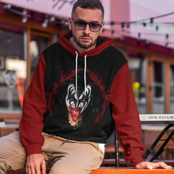 Gearhuman 3D The Kiss Band Custom Hoodie Apparel GL19087 3D Custom Fleece Hoodies