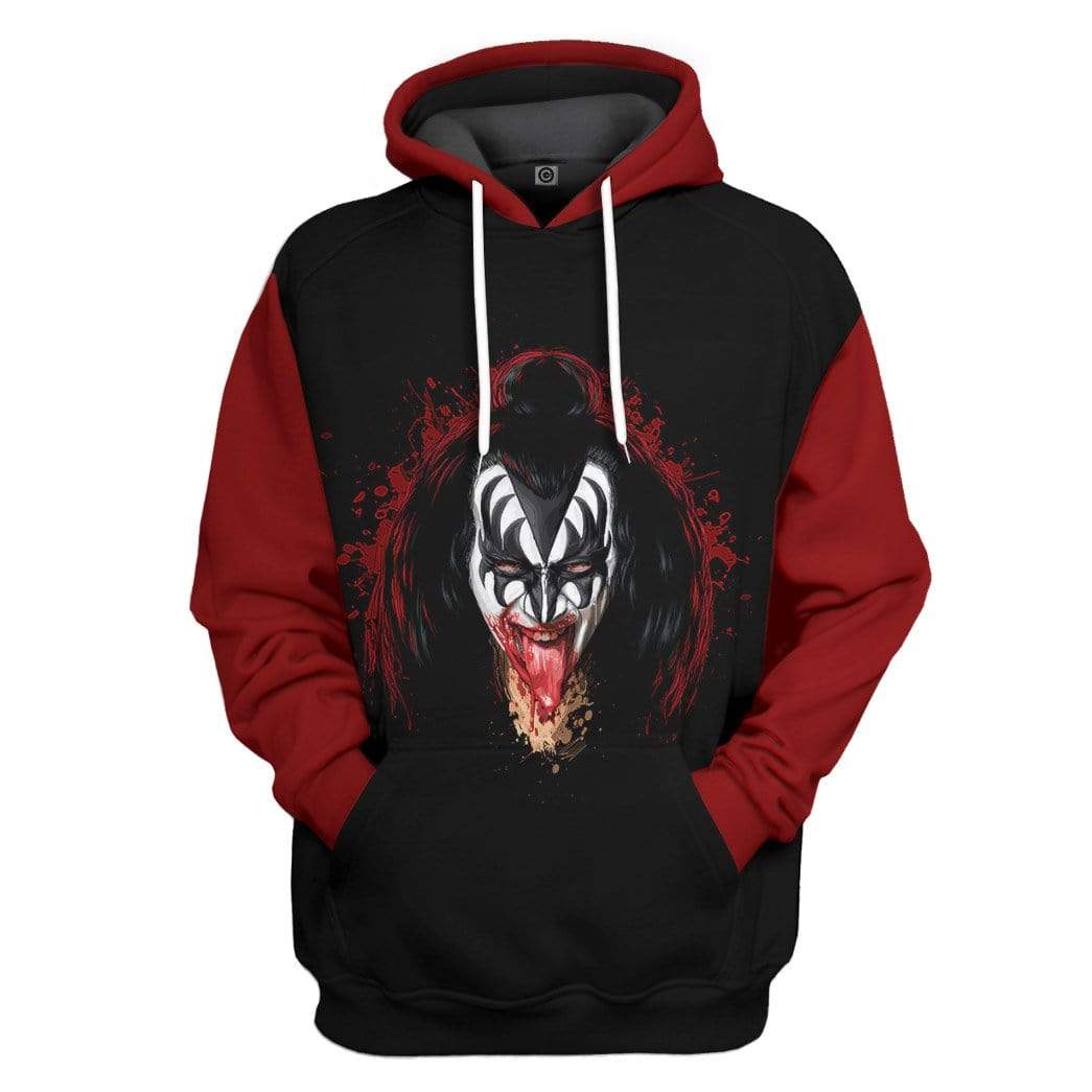 Gearhuman 3D The Kiss Band Custom Hoodie Apparel GL19087 3D Custom Fleece Hoodies Hoodie S