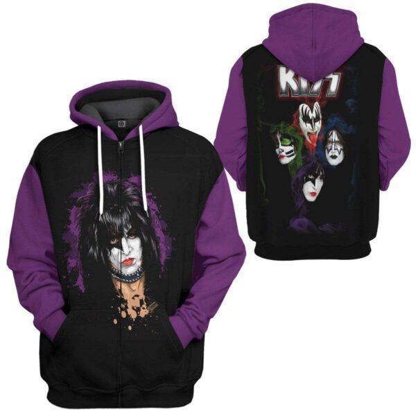 Gearhuman 3D The Kiss Band Custom Hoodie Apparel GL19088 3D Custom Fleece Hoodies 