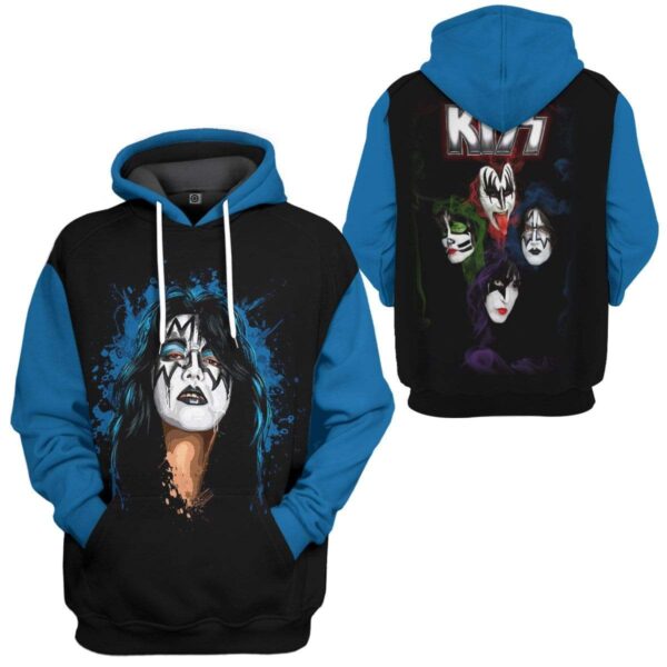 Gearhuman 3D The Kiss Band Custom Hoodie Apparel GL19089 3D Custom Fleece Hoodies 